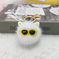 Porte-clés mignon style Ins en forme de petit charbon, en résine plastique, tendance, breloque de sac à dos de dessin animé, ornement de voiture délicat