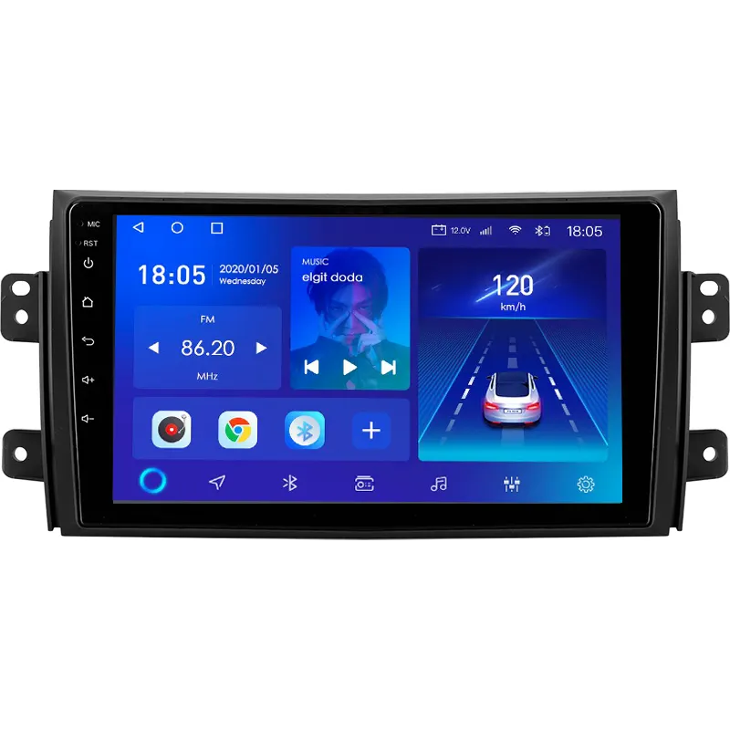 TS10 SX4 1 FYT7862 Para Suzuki 2006 - 2014 Para Fiat Sedici 189 2005 - 2014 Rádio Do Carro Jogador de Navegação GPS estéreo Sem 2din 2 din d