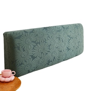 Nordic Style Bed Headboard <b>Cover</b> 1.5M-1.8M Elastic Jacquard Velvet Dustproof <b>Sofa</b> Backrest <b>Protective</b> <b>Cover</b> - Product Image 1