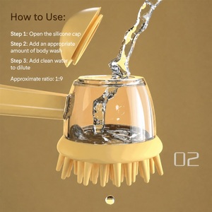 Brosse de <span class=keywords><strong>bain</strong></span> en silicone OEM la plus vendue pour chiens et bébés – Sûre, non toxique, pour le nettoyage et le massage - Product Image 3