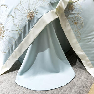 Ensemble de housses de <span class=keywords><strong>couette</strong></span> en lyocell de style luxe léger d'été d'Anne double face soyeux et lisse pour dormir. - Product Image 5