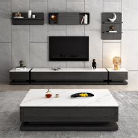 Meuble TV le plus récent et design luxueux, meubles de salon, tables TV en bois, armoires de maison, consoles avec table basse