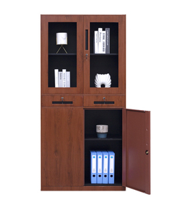 Armario de Oficina Metálico de Alta Calidad con 4 Puertas y Acabado en Madera - Product Image 4
