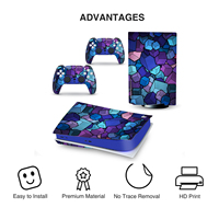 Autocollant de protection complet personnalisé en vinyle, décalcomanie de protection, accessoires de jeu pour Console et contrôleurs PS5 Version disque