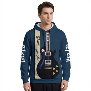Sweat à capuche pour homme Gibson Les Paul avec imprimé de guitare, coupe classique, respirant, poche avant, logo, vêtements d'hiver, sports de plein air - Product Image 1