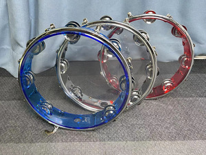 Wholesale Orff Percussion Instruments Acrylic 10-Inch 25cm Double-Row Hand Cranked <b>Drum</b> Adjustable Tambourine Musical Instrument - Product Image 4