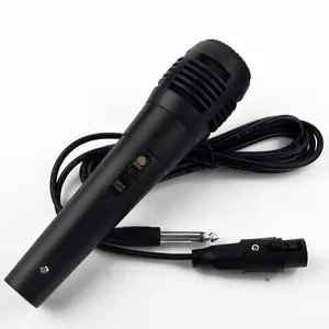 Micrófono de mano de Metal con interruptor de encendido y apagado, micrófono de Karaoke con Cable XLR de 16,4 pies para cantar