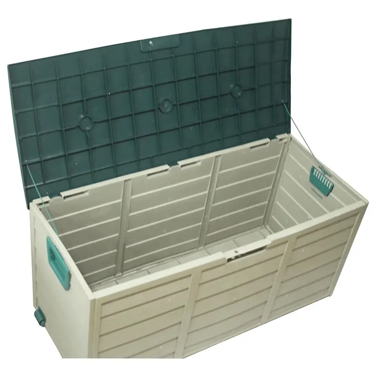 Heavy Duty Outdoor Gardem Storage Box Large Tool Box Shed Plastic Garden Trash Bin