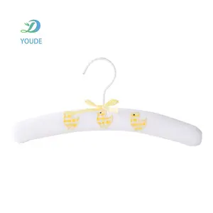 Factory Direct Sale 30cm Kids Sponge Pattern Design Thickened Satin Trouser Hanger