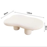Nordic Cloud Cream Table basse moderne minimaliste Style Wabi-Sabi pour petits salons Thé et espace viral