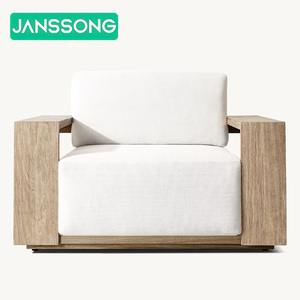 Conjunto de Sofás de Exterior, Muebles de Exterior de Teca Modernos para Hotel, Sofá de Jardín para Villa, Conjunto de Jardín de Lujo, Muebles de Patio para Resort - Product Image 4