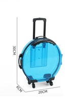 Mini valise à bonbons vide populaire, sac à main en plastique à la mode, boîtes de rangement de maquillage cosmétique, emballage rond, boîte d'emballage cadeau