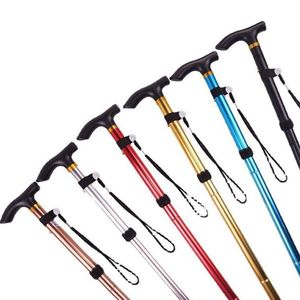Bâtons de randonnée télescopiques en alliage d'aluminium avec poignée en T, légers et portables pour la marche en extérieur - Product Image 1