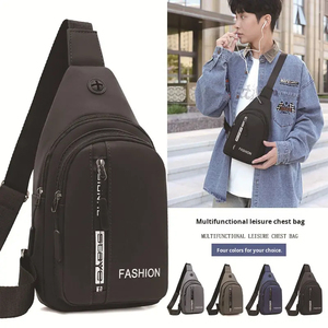 Bolsa de Peito Masculina Vintage Nova Tendência Casual com Zíper, Pequena Bolsa de Mensageiro de Grande Capacidade para Esportes ao Ar Livre - Product Image 2
