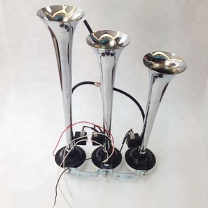 12V/24V 3 tubos Chrome Zinc Trompetas, Bocina <span class=keywords><strong>de</strong></span> aire <span class=keywords><strong>de</strong></span> triple tono para camión - Product Image 5