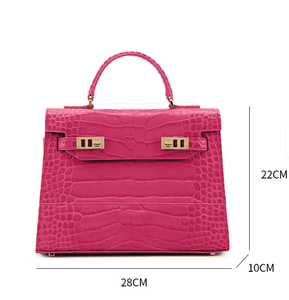 Bolso de Mujer de Piel Sintética de Alta Calidad con Diseño de Cocodrilo, Logotipo Personalizado, OEM, ODM, Bolso de Mano Clásico para Mujer - Product Image 2