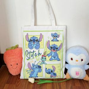 Tas Jahit W-267 Kapasitas Besar, Tas Sekolah, Tas Belanja, Tas Tote Kartun, Tas Tote Pelajar, Tas Selempang - Product Image 3