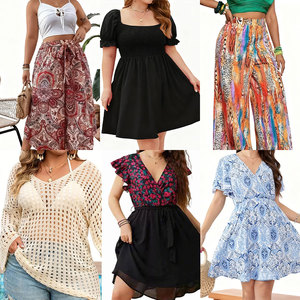 Wholesale OEM Spring and <b>Summer</b> Plus Size Women's Blouses <b>Shirts</b> Used Clothes Women's Dress, New Xxxxl Women Plus Size Clothing - Product Image 3