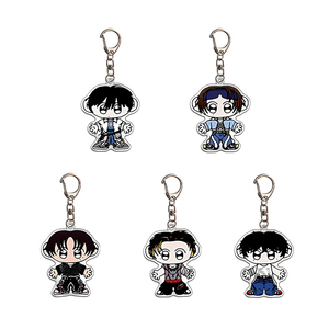 Customized Q Idol <b>Anime</b> Pattern UV Printed Acrylic Double-Sided Key Chain Flash Pendant with Peripheral Gift - Product Image 1