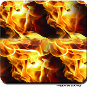 Tsautop <strong>Hydrographic</strong> 50cm Skull&amp;Flame <strong>Pattern</strong> PVA Film for Plastic &amp; Metal Water Transfer Printing <strong>Dipping</strong> Film - Product Image 3