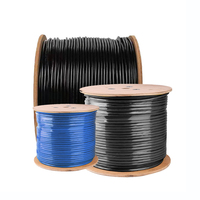 22AWG 23AWG Cat7 kabel Ethernet UTP dilindungi jaringan luar ruangan SFTP FTP tipe 100M 500M panjang 305M Cat6A LAN Cat7 kabel jaringan