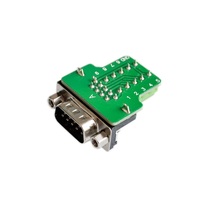 Terminales de soldadura sin transferencia COM serie DB9 conector macho RS232 con tornillo lateral trasero DIY