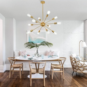 Morden <strong>Sputnik</strong> <strong>Light</strong> <strong>Fixture</strong> Modern Luxury Chandeliers 12 <strong>Lights</strong> Brushed Brass Modern Ceiling <strong>Light</strong> <strong>Fixture</strong> - Product Image 3