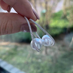 อุปกรณ์ทำเครื่องประดับเงินแท้ S925 สำหรับงาน DIY ต่างหูเงินแฟชั่น พร้อมลูกปัดกลมขนาด 8-10 มม. และถาดเปล่า รุ่น 20563 - Product Image 4