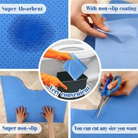 Tapis d'urinoir pour hommes salle de bain jetables couleur bleue tampons d'urinoir Super absorbants tapis de sol d'urinoir anti-dérapant