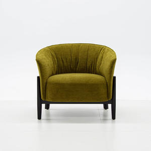 Sofá Individual Moderno para Sala de Estar o Dormitorio, Sillón Relajante con Brazos, Diseño Simple en Color Caqui - Product Image 2