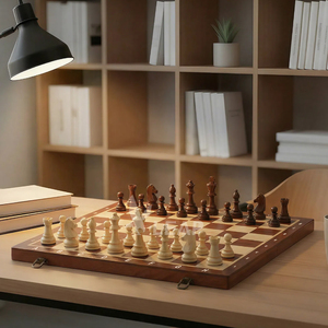 Juego de Ajedrez Profesional de Torneo Europeo <span class=keywords><strong>Staunton</strong></span> 6 Hecho a Mano con Tablero, Estuche de Madera y Almacenamiento para Todas las Piezas - Product Image 6