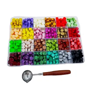 Wholesale Color Box Decorative Wax Sealing Beads Customized Sealing Wax Stamp Set