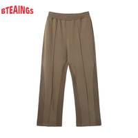 Nouveau 2026 Pantalon droit pour homme en velours Smith 365G, coupe ample décontractée, taille mi-haute, style urbain, avec cordon de serrage et empiècements micro-horn