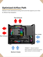 Boîtier d'ordinateur de bureau micro ATX X WANJiA de haute qualité avec poignée intégrée, en acier, design multi-panneaux en maille