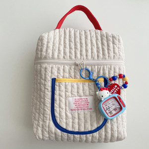 Bolsa de Maternidad de Algodón de Alta Calidad, Diseño Color Block, Ligera, para Colgar en el Cochecito, Multifuncional, para Llevar en la Mano - Product Image 6