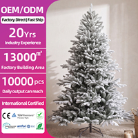 Arbre de Noël réaliste en PE/PVC, personnalisé, OEM, directement de l'usine, décoration de Noël pour la maison, ignifuge, base stable, vente en gros
