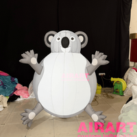 Ballon gonflable mascotte koala de dessin animé pour la décoration de parcs parent-enfant, jouet animal koala gonflable pour décorations de fête
