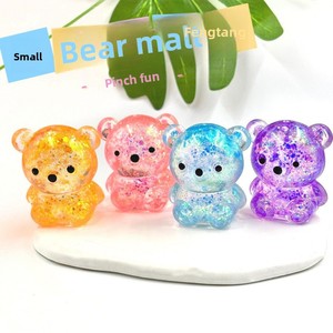 Ours en peluche TPE scintillant Aurora Gold, jouet sensoriel anti-stress à remontée lente pour filles, enfants et adultes - Product Image 1