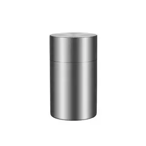 Stainless steel storage tank Portable grain nuts sealed tea cans dry goods medicine double lid food storage tank