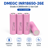 Batterie lithium-ion DMEGC IMR INR18650 26E 30P 25P 3.7V 2600mAh 5C à décharge maximale élevée, cellule DMEGC 2600mAh pour outils électriques et vélos électriques