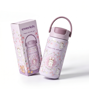 Bouteille isotherme pour enfant <span class=keywords><strong>de</strong></span> 14 oz avec poignée, facile à transporter pour le sport, les campings, les voyages en voiture, l'école, isolation triple couche pour garder les boissons <span class=keywords><strong>au</strong></span> frais - Product Image 5