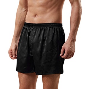 Logo personalizzato 100% Raso Di Seta degli uomini di Bicchierini di Sonno delle donne Vuoto Pianura del cappello di Uomini Degli Indumenti Da Notte Sexy <span class=keywords><strong>Pigiama</strong></span> Shorts Inferiori - Product Image 4