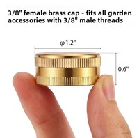 Connecteurs de tuyau d'arrosage de jardin en laiton femelle de 3/4 pouce