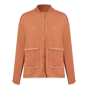 Cardigan Classico Retrò da Donna in Lana Intrecciata <span class=keywords><strong>con</strong></span> Ricamo a Mano, Motivo Tinta Unita, Stile Casual <span class=keywords><strong>con</strong></span> Bottoni e Tasche - Product Image 1