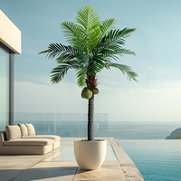 Vente en gros de grand palmier artificiel bonsaï cocotier artificiel pour intérieur extérieur jardin hôtel centre commercial paysage décoration