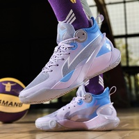 Chaussures de basket-ball pour hommes, fermeture à la pointe de l'avant, résistantes à l'usure, à rebond élevé, pratiques, respirantes, pour l'été, pour les jeunes