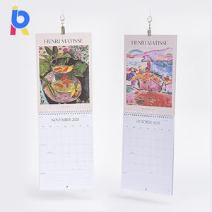 Индивидуальная печать на заказ, ежемесячный подвесной спиральный настенный календарь для офиса - Product Image 1