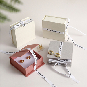BOW Ribbon đồ trang sức Hộp Quà Tặng Vòng đeo tay bông tai vòng cổ hộp đồ trang sức bao bì đồ trang sức trường hợp hiển thị lưu trữ container hộp - Product Image 2