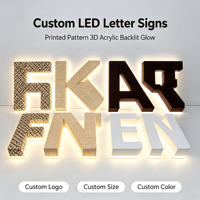 Enseigne lumineuse LED 3D moderne en acrylique, logo personnalisé, étanche IP65 pour la publicité des bars et restaurants