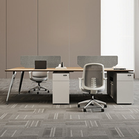 Ensemble de bureau et chaise modulaires, simple et moderne, poste de travail cloisonné pour 4/6 personnes